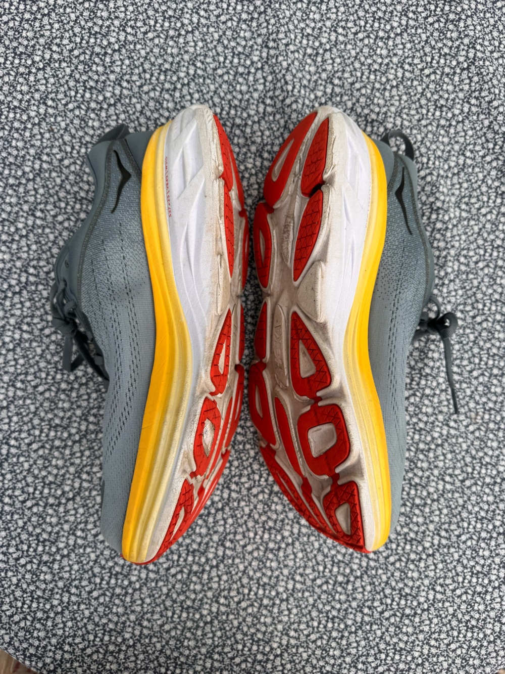 Hoka Bondi 8 Mens Running Shoes Goblin Blue Yellow Gray Max Cushion Size 11.5 D - Picture 2 of 12